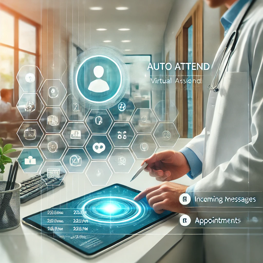 Healthcare automation concept illustration